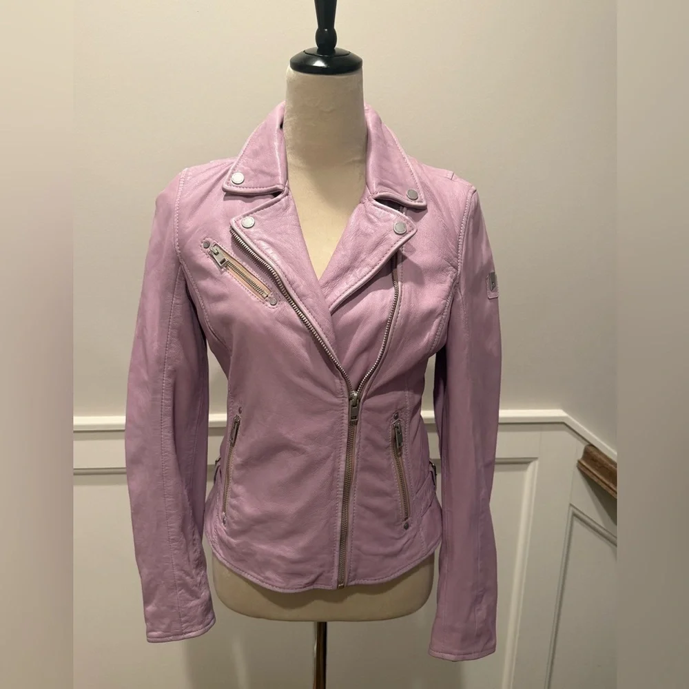 MAURITIUS SzS NWT Lavender/Purple Biker/Moto Jacket - Picture 1 of 6